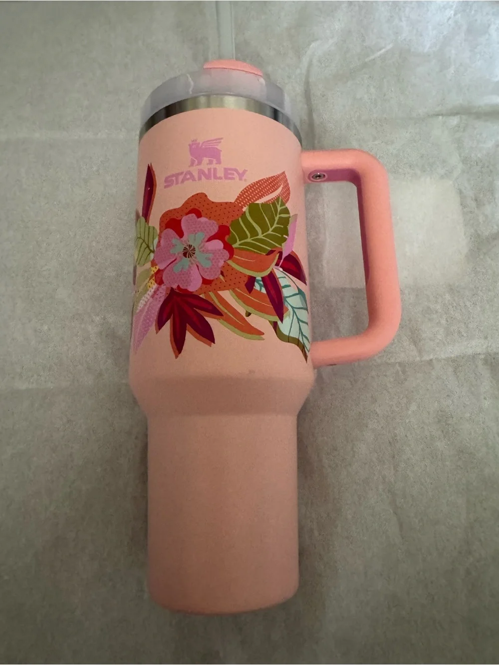 Stanley 40oz Adventure Quencher H2.0 FlowState Tumbler - Tropical Floral Pink